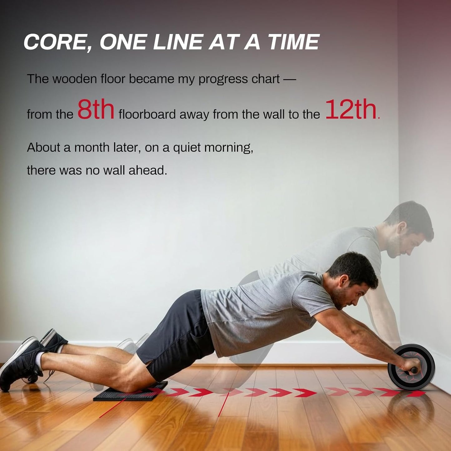 Ab Roller Wheel, Abs & Core Workout Equipment for Home Gym with Knee Pad Accessories, Abdominal Wheel for Full-Body Strength Training